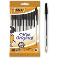 Penna a sfera nera Bic crystal 